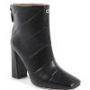 Quilted Leather Ankle Boots – 37 EU