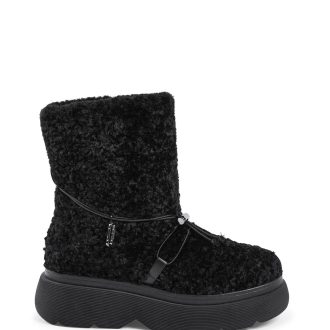 Modern Shearling Ankle Boot with Rubber Soles