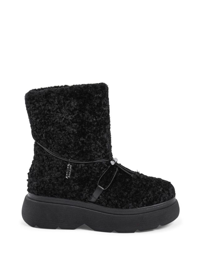 Modern Shearling Ankle Boot with Rubber Soles – 36 EU