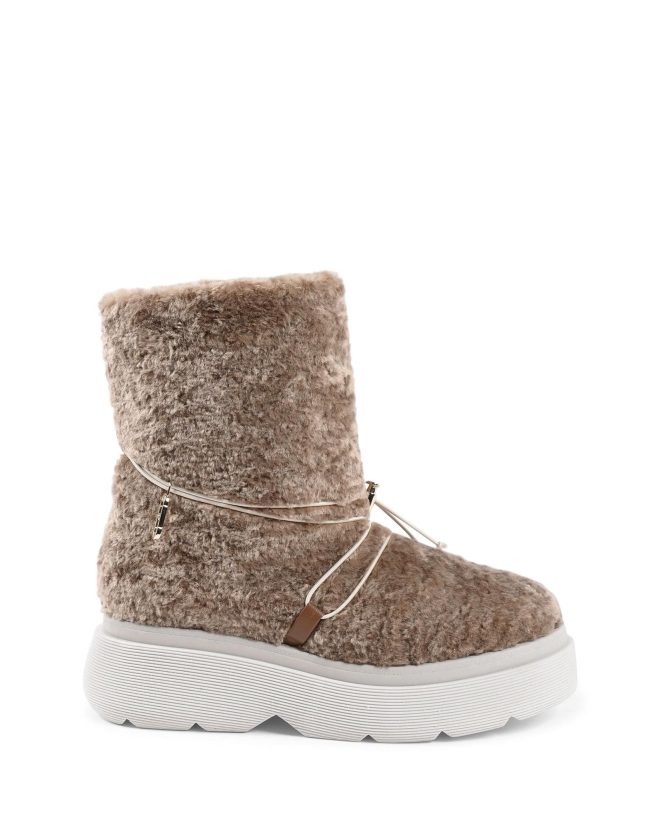 Faux Shearling Short Platform Boot – 37 EU