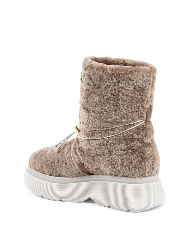 Faux Shearling Short Platform Boot – 37 EU