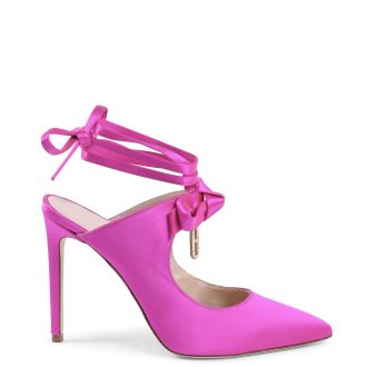 Satin Bow Mule with Stiletto Heel