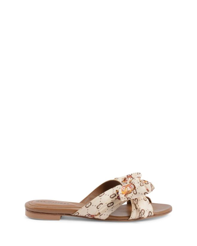 Printed Bow Silk Mule – 36 EU