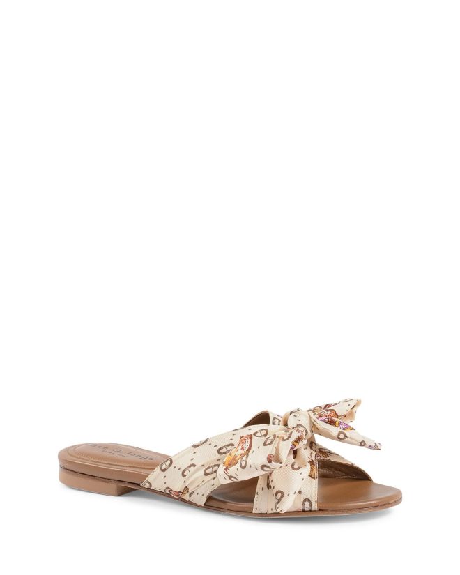 Printed Bow Silk Mule – 36 EU