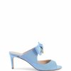 Blue Bow Mule with Low Heel – 36 EU