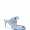 Blue Bow Mule with Low Heel – 36 EU