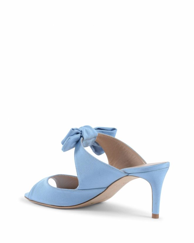 Blue Bow Mule with Low Heel – 36 EU