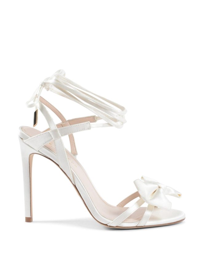 Satin High Heel Sandal with Ankle Laces – 36 EU