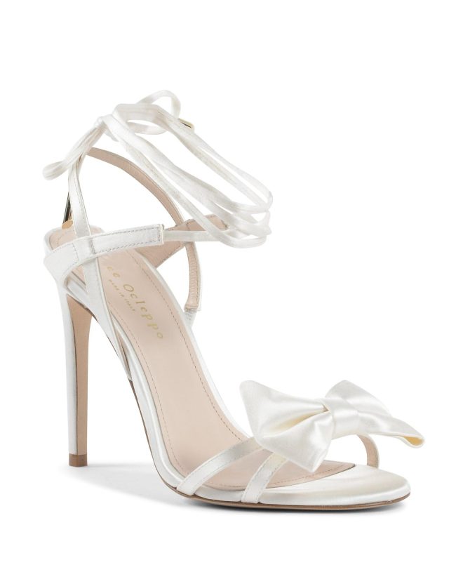 Satin High Heel Sandal with Ankle Laces – 36 EU