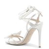 Satin High Heel Sandal with Ankle Laces – 36 EU