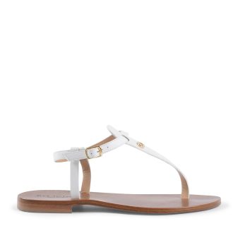 Leather Low Heel Sandals