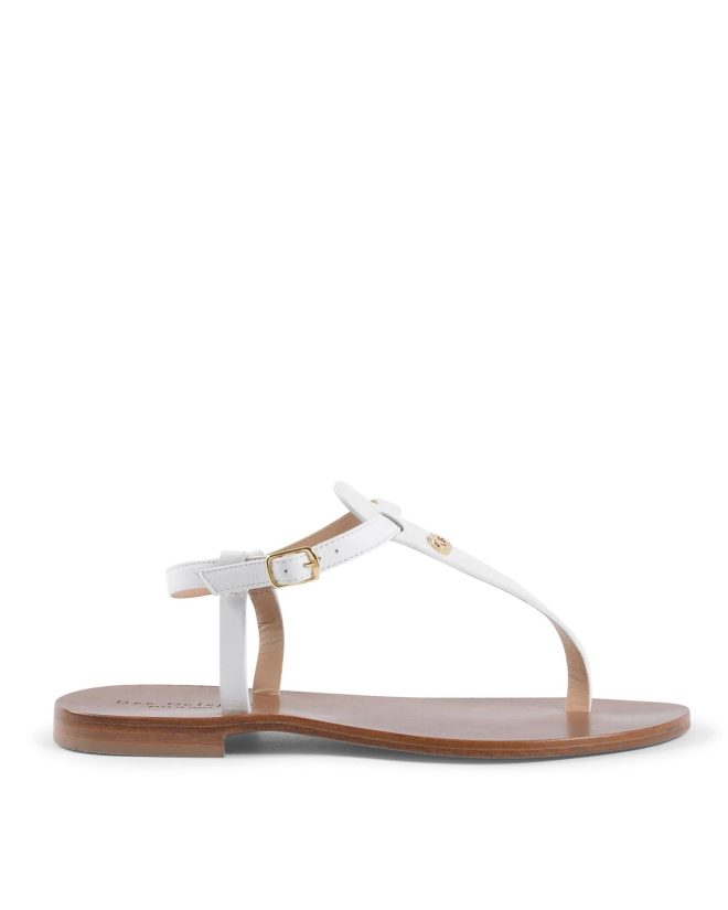 Leather Low Heel Sandals – 35 EU