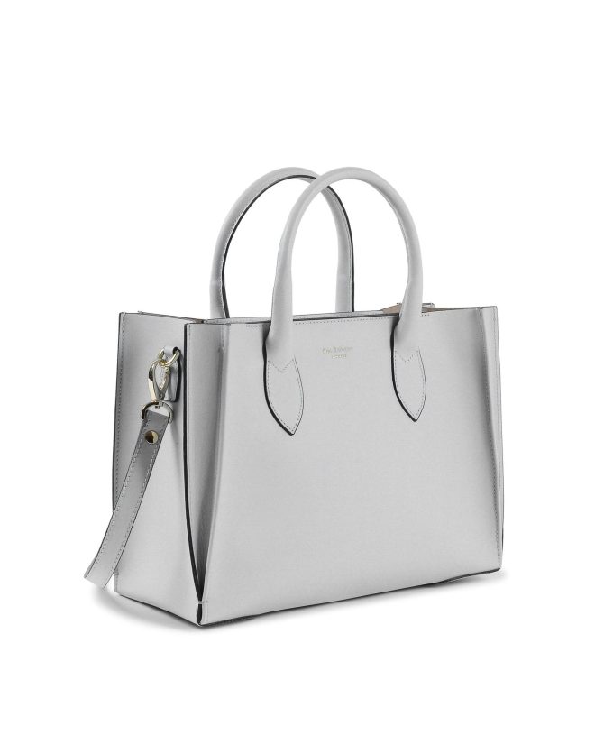 Structured Italian Leather Tote Bag – One Size