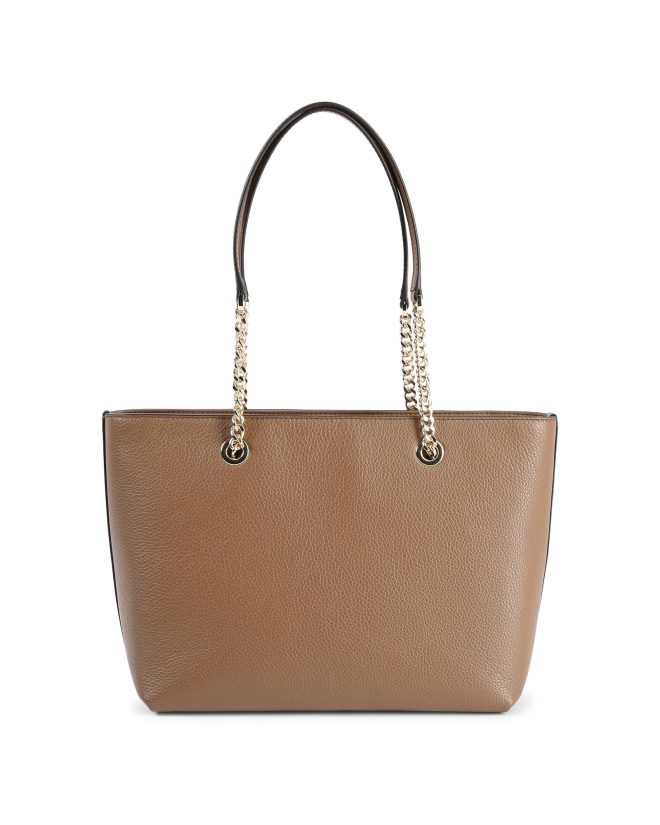 Leather Front Zip Tote Bag – One Size