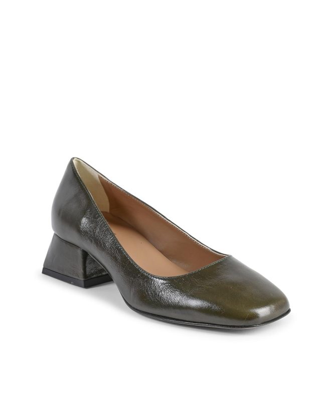 Leather Heeled Ballerina Shoes – 38 EU