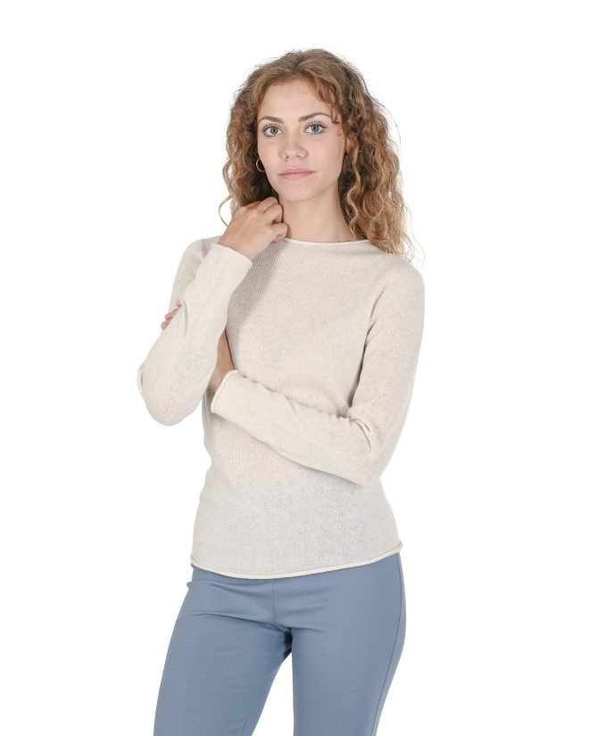 Cashmere Boatneck Sweater for Women – XS