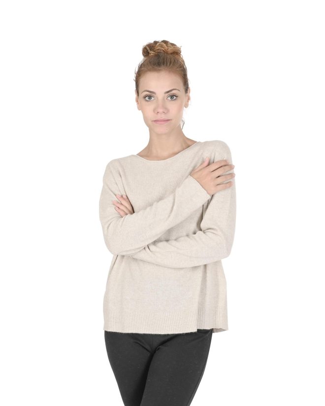 Cashmere Boatneck Sweater – M