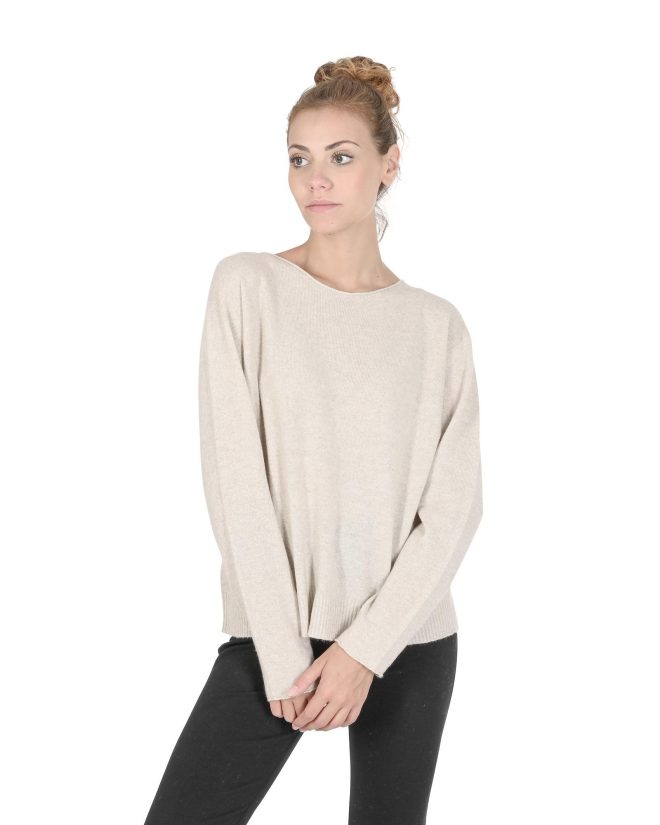 Cashmere Boatneck Sweater – M