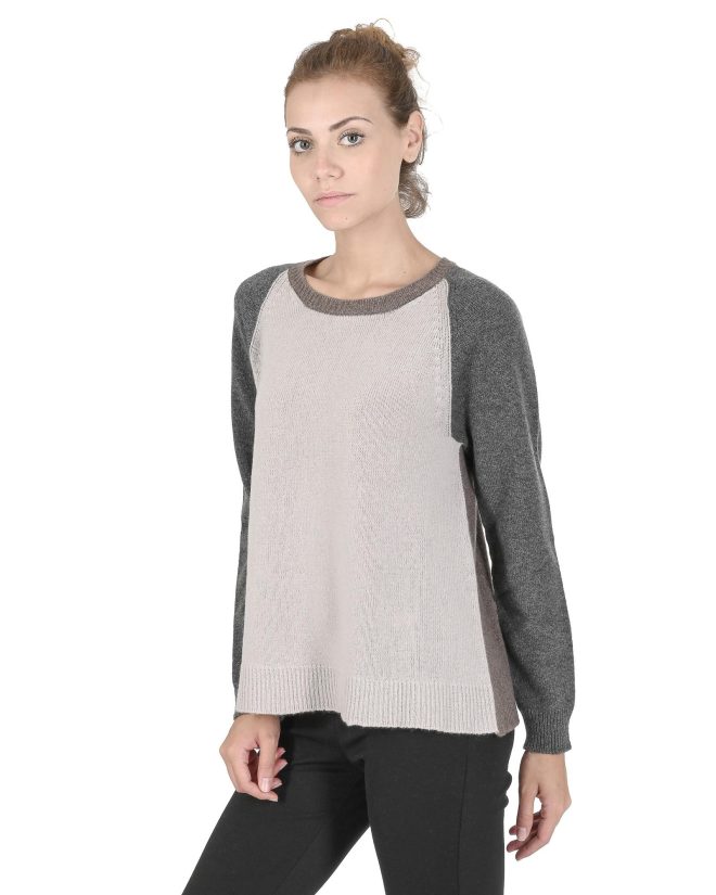 Premium Cashmere Womens Round Neck Sweater – 40 EU