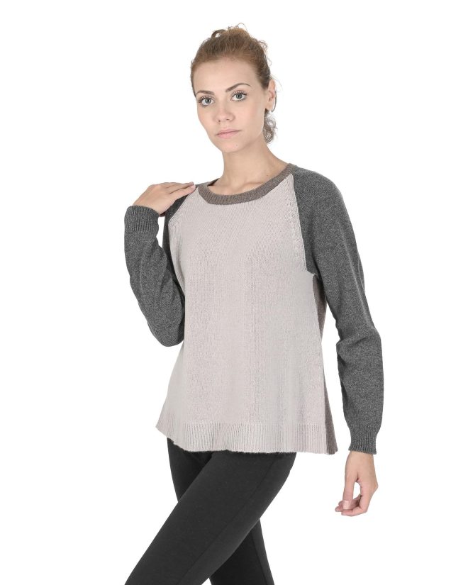 Premium Cashmere Womens Round Neck Sweater – 40 EU