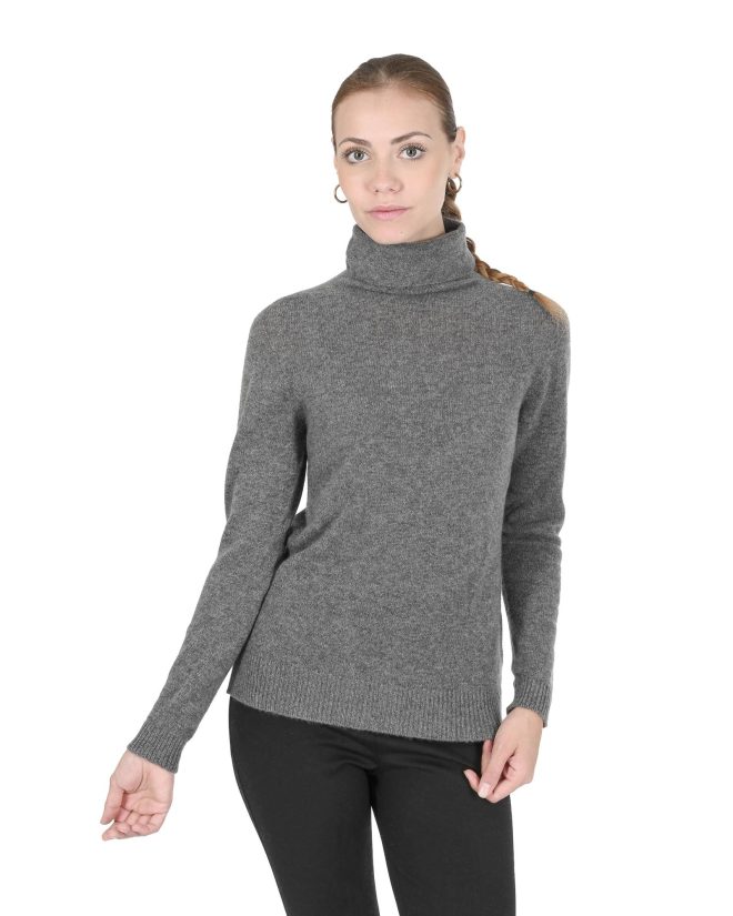 Cashmere Womens Turtleneck Sweater – 40 EU