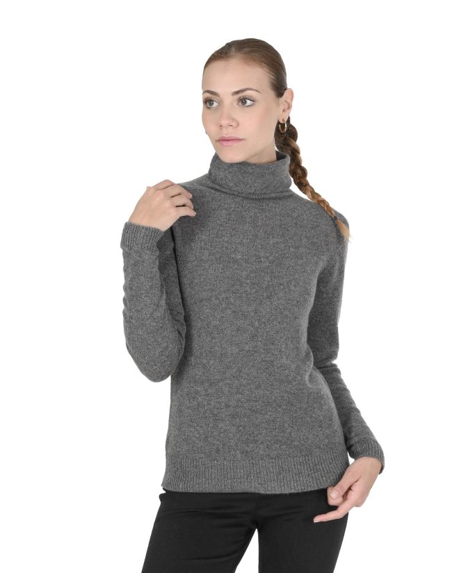 Cashmere Womens Turtleneck Sweater – 40 EU