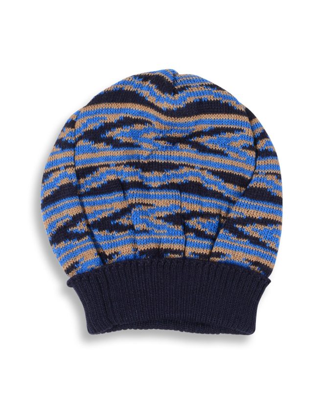 Beanie with Wool and Cotton Blend – One Size