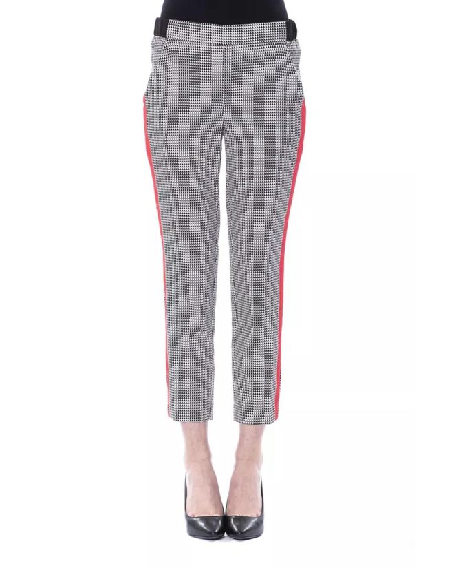 Patterned Pants with Multiple Pockets 40 IT Women