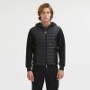 Centogrammi Black Padded Jacket with Front Zip Closure – L