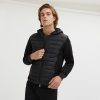 Centogrammi Black Padded Jacket with Front Zip Closure – L