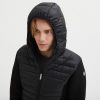 Centogrammi Black Padded Jacket with Front Zip Closure – L