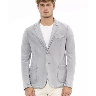 Button Closure Jacket with Front Pockets