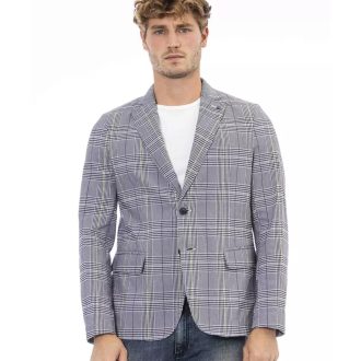 Classic Button Closure Fabric Jacket with Front Pockets