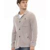 Button Closure Fabric Jacket with Front Pockets – 48 IT