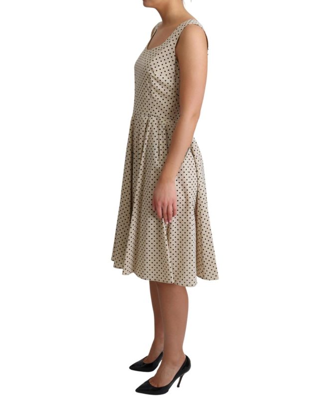 Sleeveless A-line Dress with Polka Dot Pattern Women – 42 IT