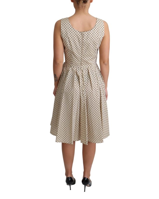 Sleeveless A-line Dress with Polka Dot Pattern Women – 42 IT