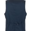 Abstract Motif Stitched Cotton Vest with Button Closure – L