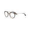 Aviator Eyeglasses with Metal Rods in Tartarugato Design One Size Women