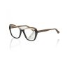 Glittered Cat Eye Eyeglasses with Black and Cream Frame One Size Women