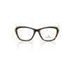 Cream Cat Eye Eyeglasses with Turtle Pattern One Size Women