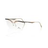 Gold Glitter Metal Clubmaster Eyeglasses One Size Women