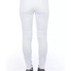 Stretch Denim Biker Jeans with Worn Wash and Multipockets 40 IT Women