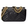 GG Marmont Small Shoulder Bag with Structured Chain Design and Flap Closure One Size Women