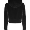 Black Logo Rhinestone Hoodie for Women – M