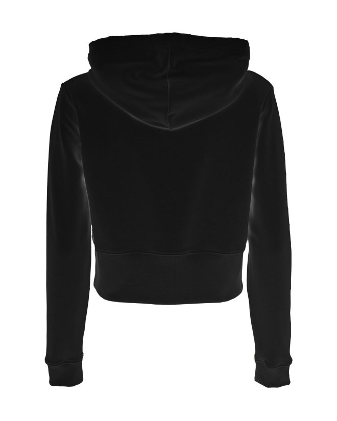 Black Logo Rhinestone Hoodie for Women – M