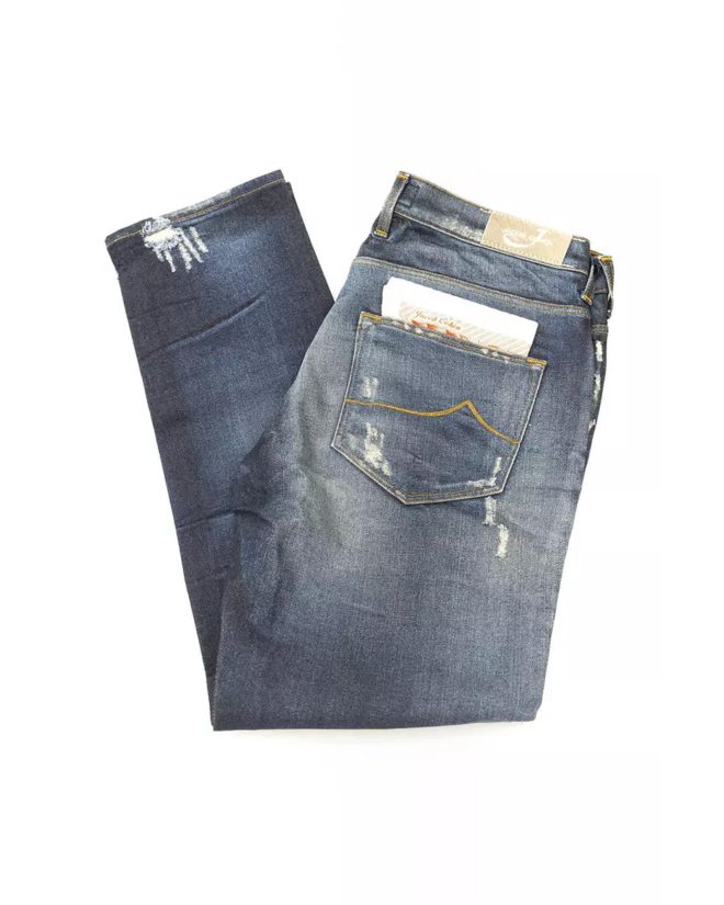 5-Pocket Jeans with Straight Leg and Small Rips – W26 US