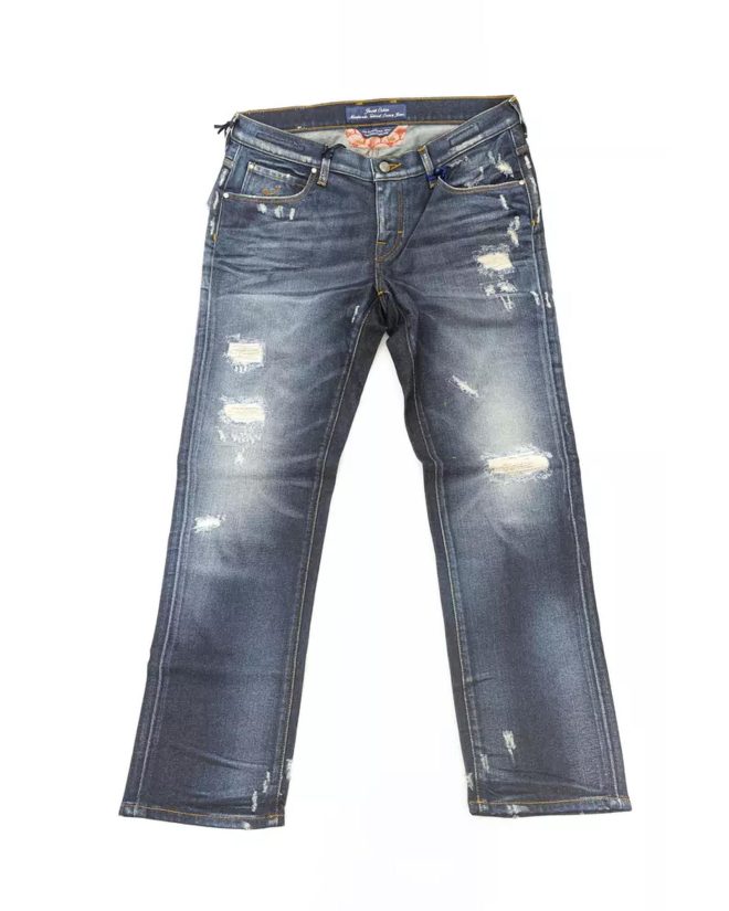 5-Pocket Jeans with Straight Leg and Small Rips – W26 US