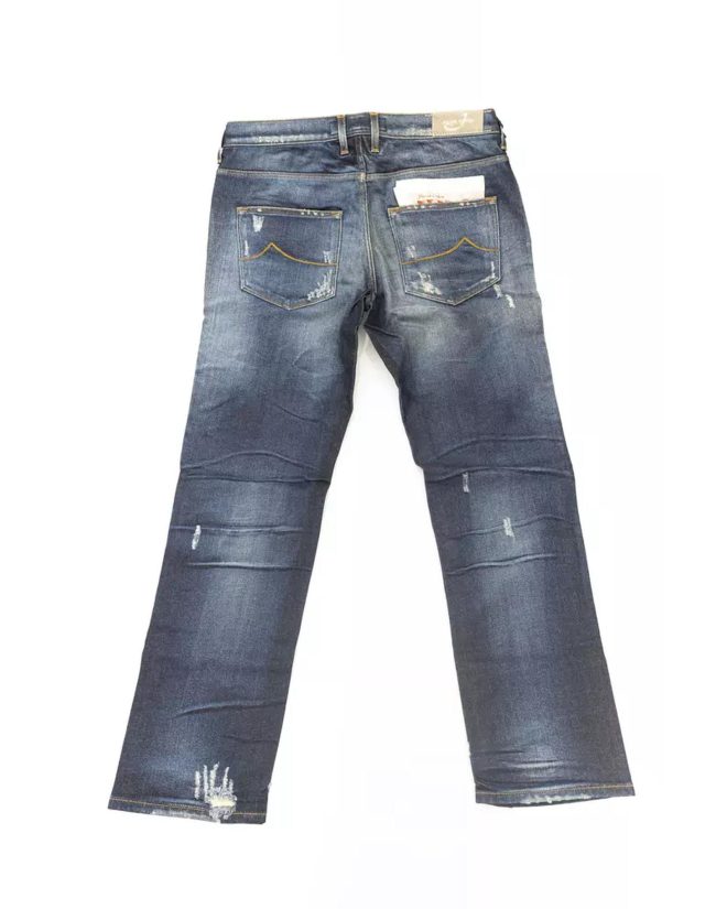 5-Pocket Jeans with Straight Leg and Small Rips – W26 US