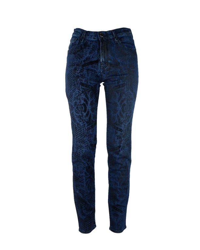 Jacob Cohen Elasticized Denim with Jacquard Patch W28 US Women