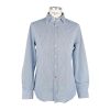 Blue Striped Cotton Shirt with Long Sleeves – S